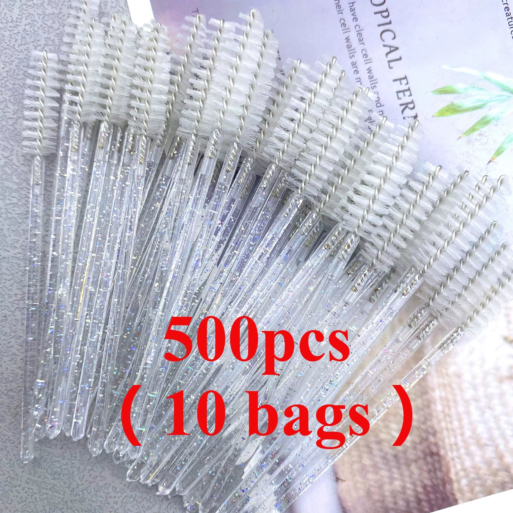 500Pcs Disposable Mascara Wands Eyelash Brush Spoolies for Eyebrow Eye Lash Extension Colorful Wholesale Beauty Tools