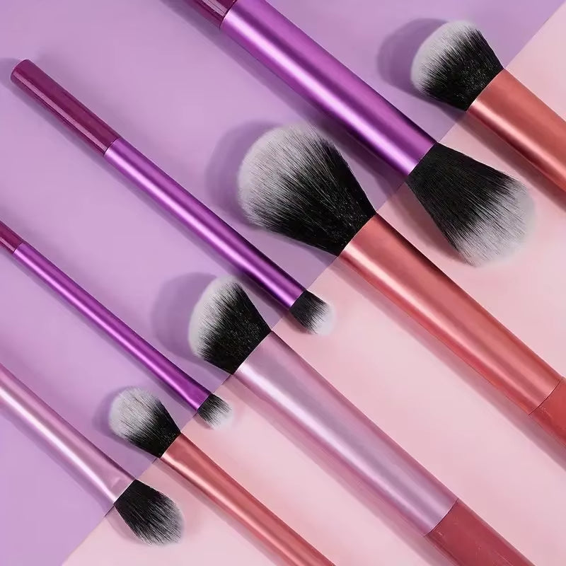 8Pcs Pro Makeup Brush Set - Soft, Premium Synthetic Hair, Cruelty-Free, Easy to Clean, Foundation, Blush, Eyeshadow, Cosmetic