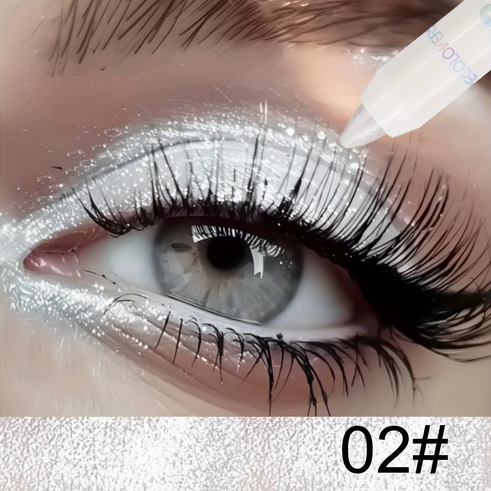 1PC Waterproof Eyeshadow Sticks Long Lasting High Pigmented Shimmer Glitter and Matte Neutral Brown Eyeshadow Pencil Crayon