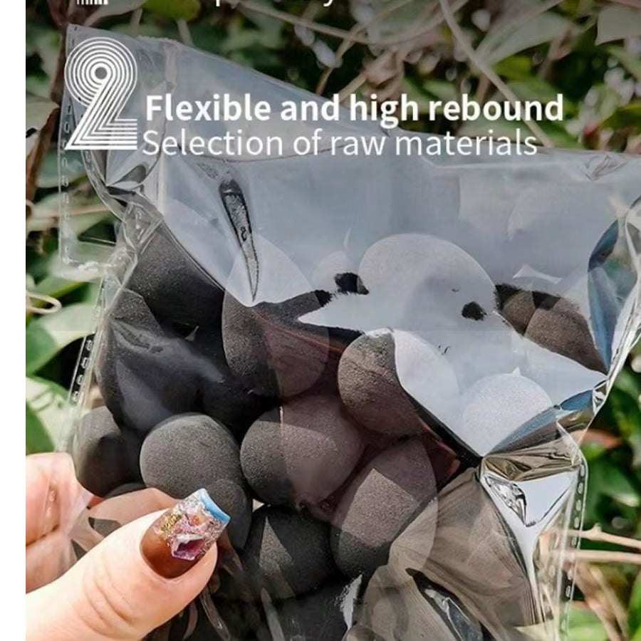 20PCS Mini Finger Puff Beauty Cosmetic Foundation Cosmetic Sponge Makeup Blender Suitable for Cream & Powder Concealer