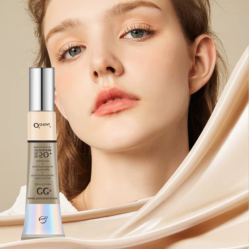Ocheal 30G CC Cream Foundation Waterproff Concealer Moisturizing Sunscreen Liquid SPF 50+ Long Lasting Brightening Makeup Primer