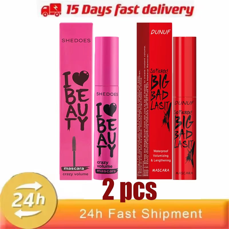 5D Waterproof Mascara Eyelashes Lengthening Long Lasting Silky Lash Black Eyelashes Extension Make up Beauty Eye Korean Cosmetic