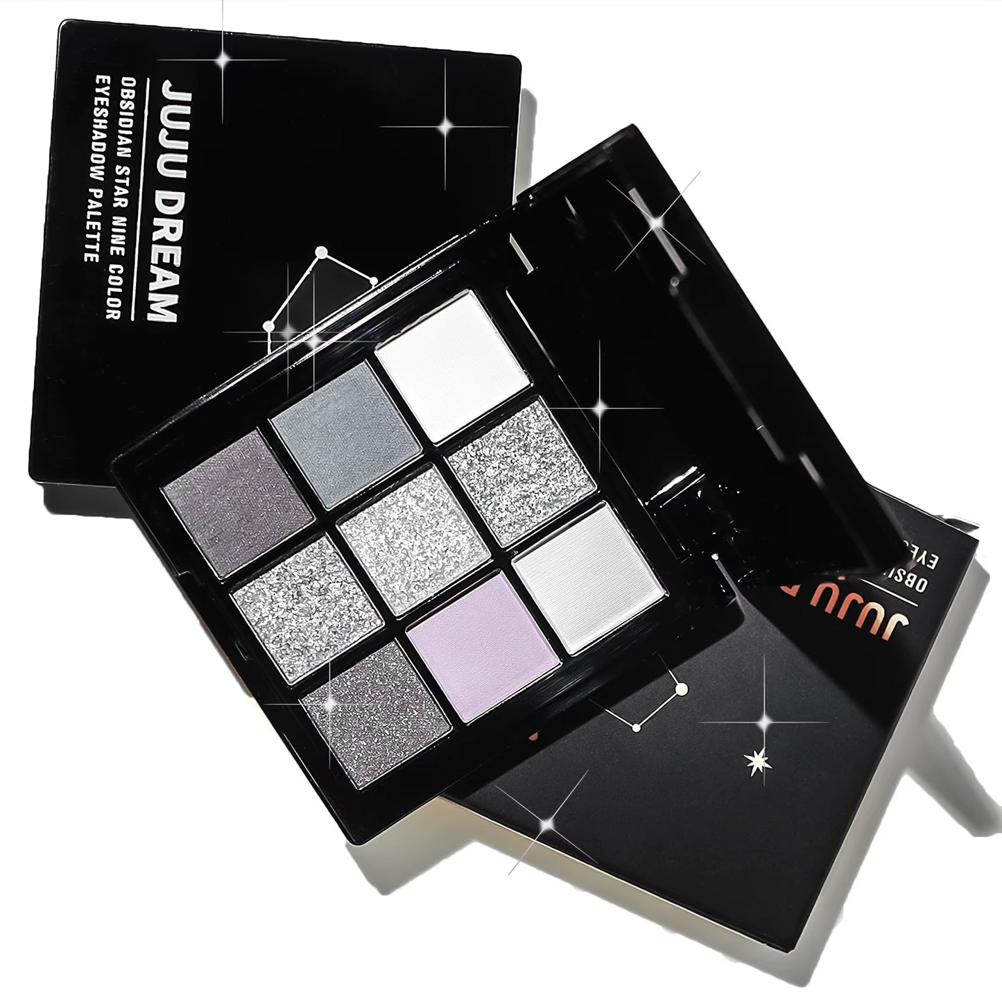 Nine-Color Eyeshadow Palette, Gray-Pink Smoky Makeup, Matte Pearlescent Silkworm Brightening Makeup