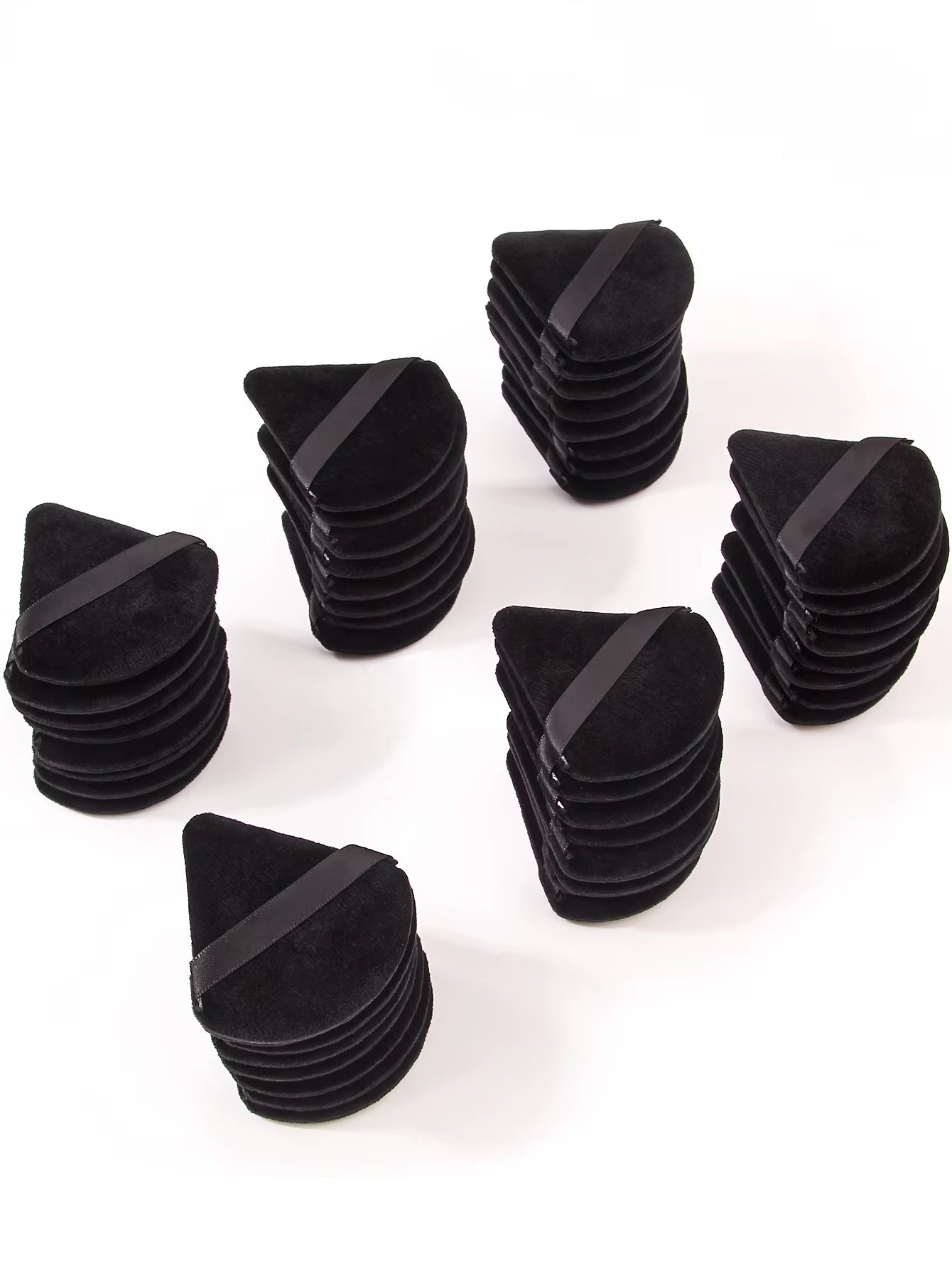 100Pcs Triangle Powder Puff for Loose Powder Liquid Cosmetic Soft Plush Powder Puff Makeup Foundation Puff Makeup Tool