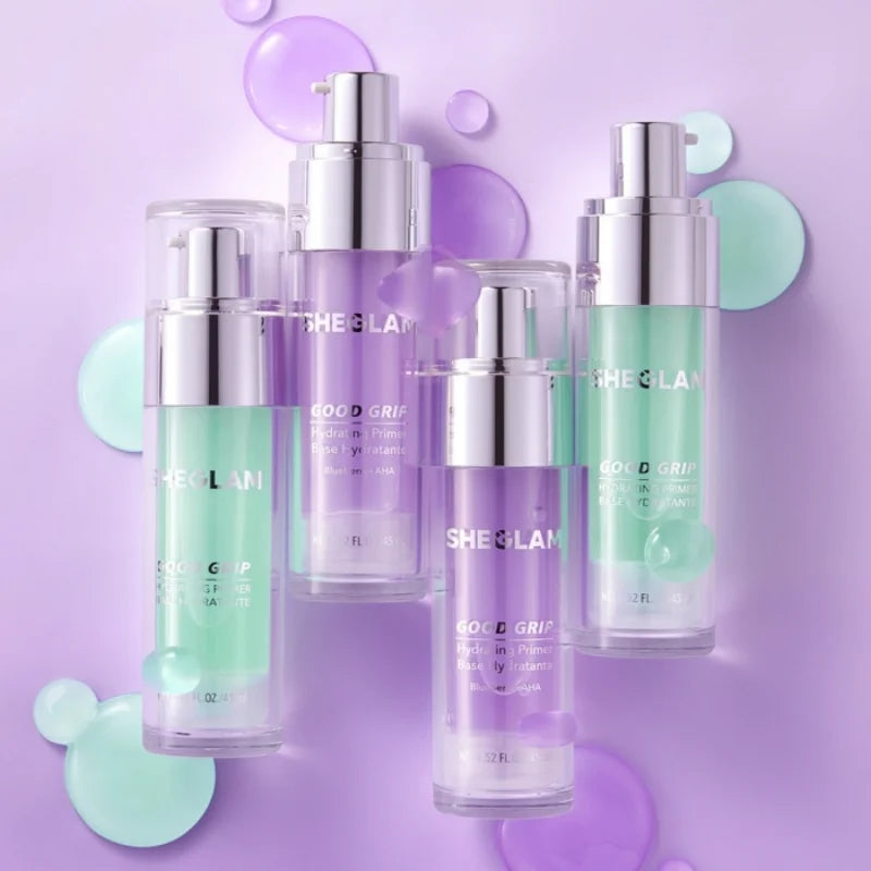 SHEGLAM GOOD GRIP Hydrating Primer 45Ml Glue Pre-Makeup Gel Moisture Oil Control Invisible Pores Long-Lasting Makeup Cosmetics