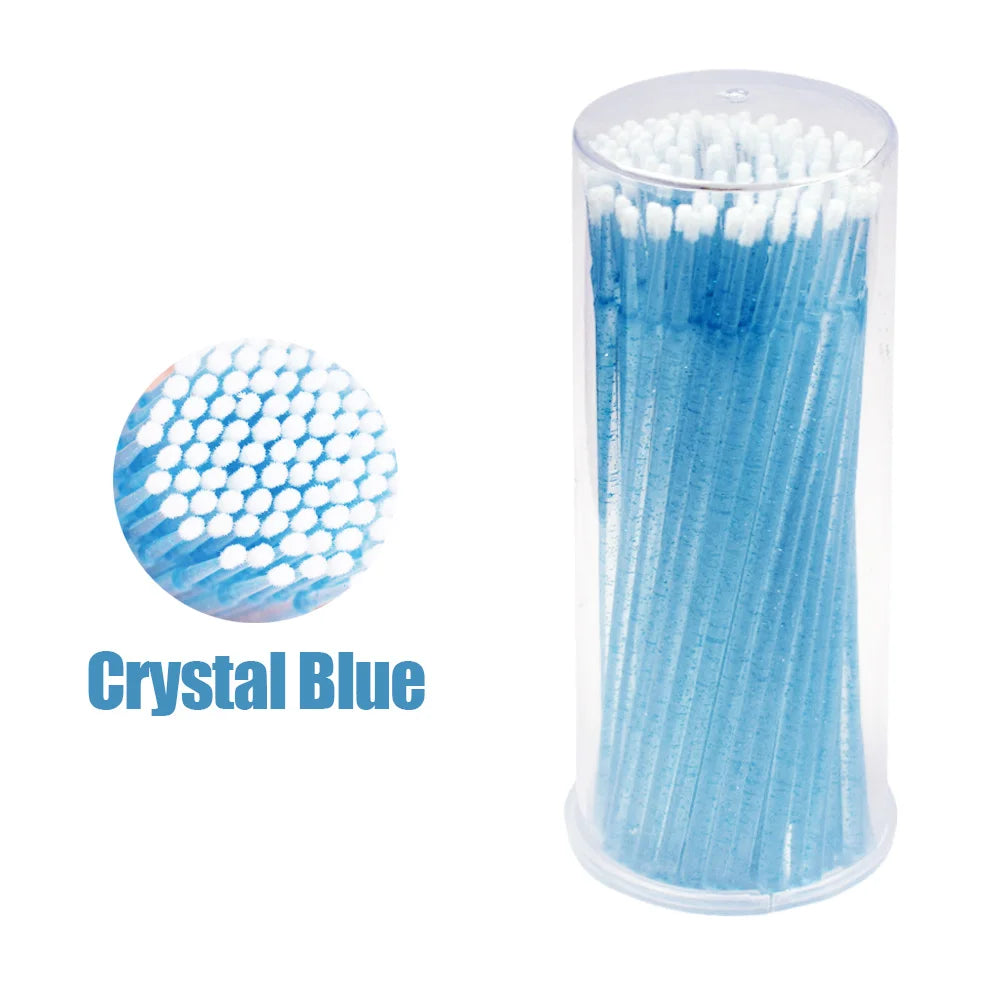 100Pcs/Bottle Eyelash Extension Cleaning Swabs Lash Lift Glue Remover Applicators Microblade Makeup Micro Brushes Tool