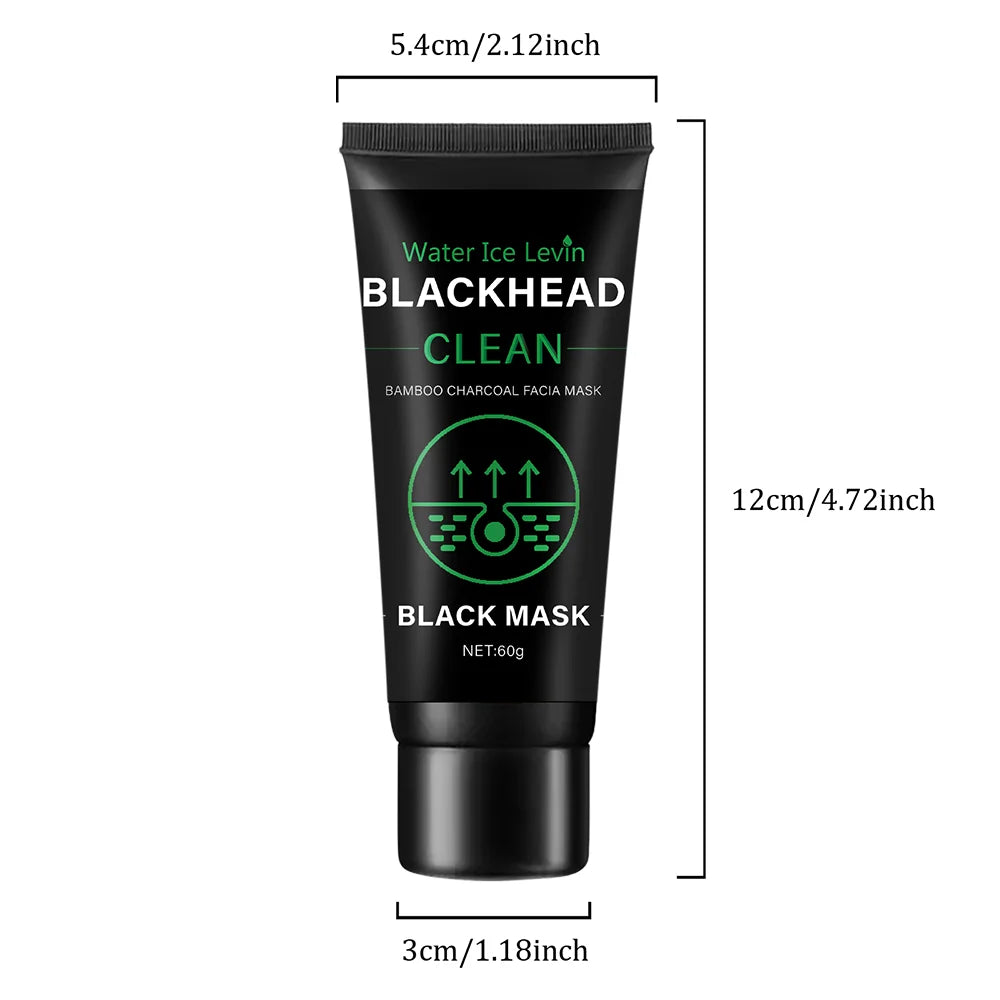 60G Bamboo Charcoal Fiber Mask Blackhead Removal Deep Mask Deep Cleansing Cleansing Exfoliating Mask Treatment Black Mask