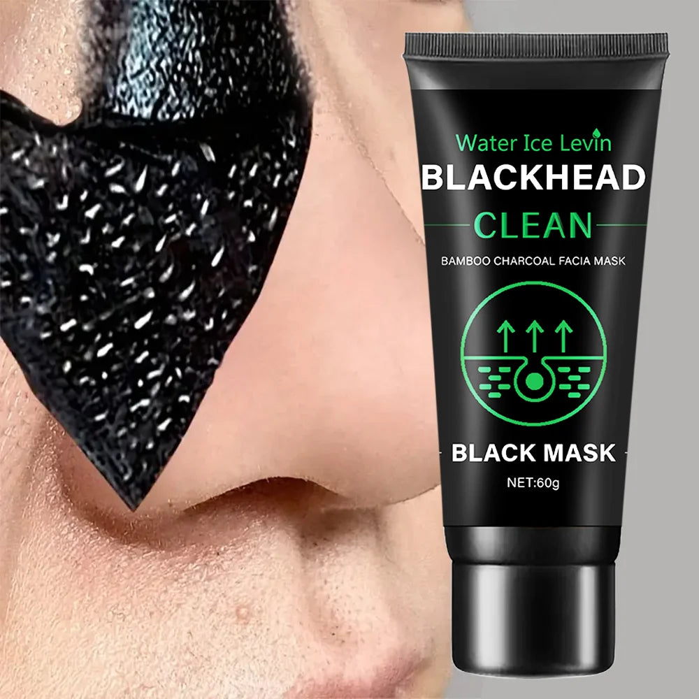 60G Bamboo Charcoal Fiber Mask Blackhead Removal Deep Mask Deep Cleansing Cleansing Exfoliating Mask Treatment Black Mask