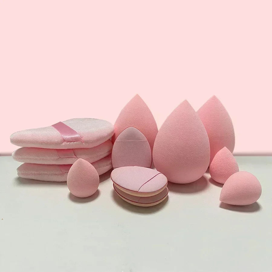 12/14Pcs Makeup Sponge Cosmetic Puff Foundation Sponges Blender Beauty Egg Powder Puffs Make up Accessories Women Makeup Tools