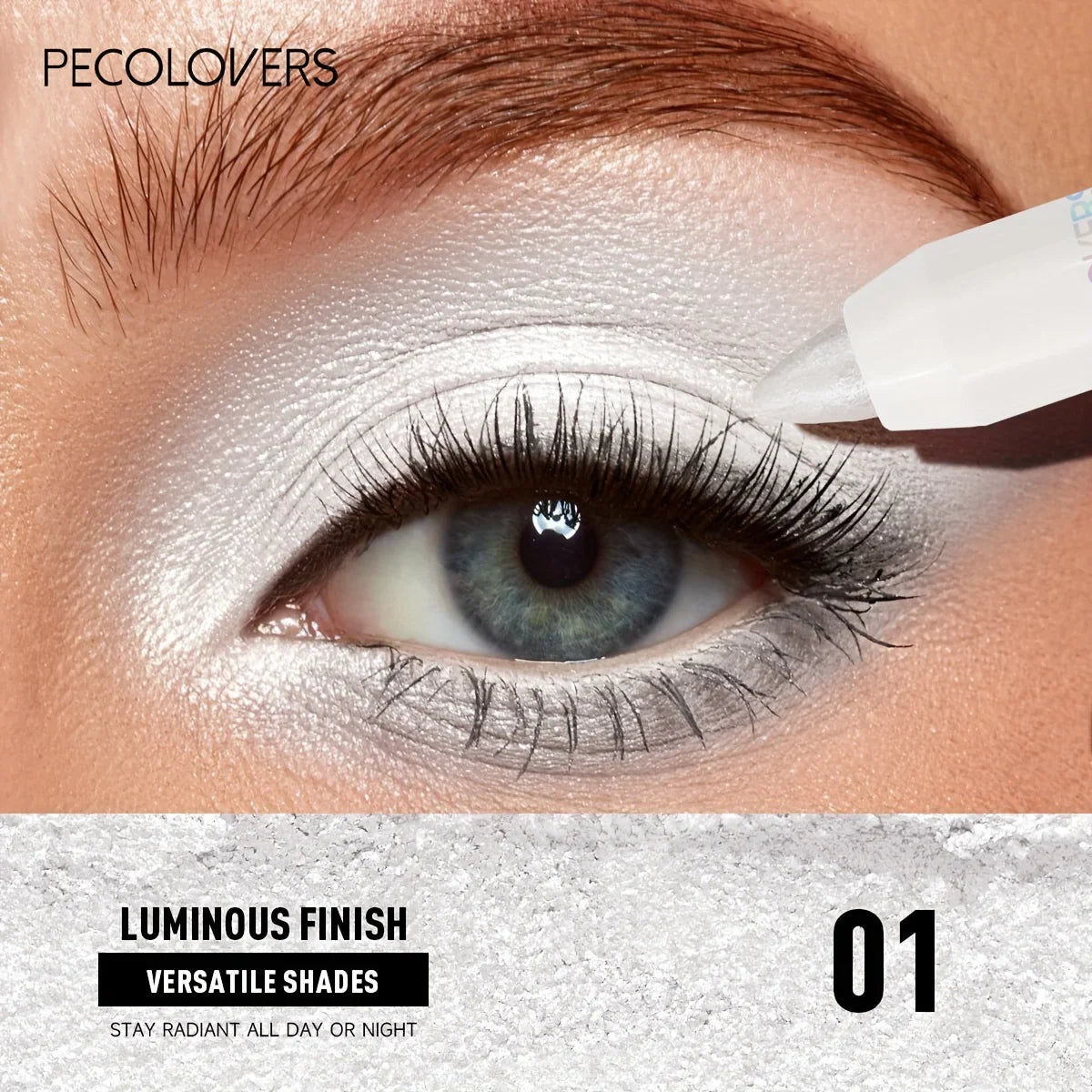 1PC Waterproof Eyeshadow Sticks Long Lasting High Pigmented Shimmer Glitter and Matte Neutral Brown Eyeshadow Pencil Crayon