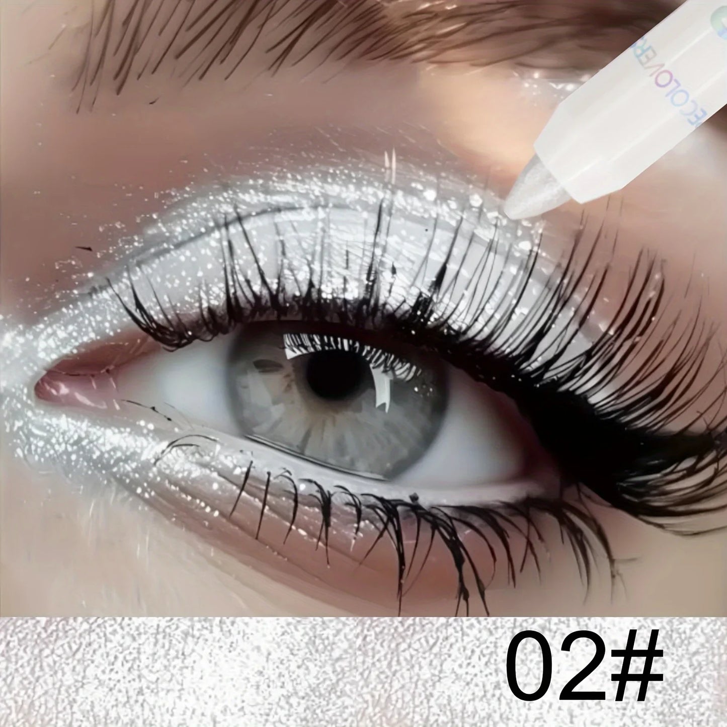 1PC Waterproof Eyeshadow Sticks Long Lasting High Pigmented Shimmer Glitter and Matte Neutral Brown Eyeshadow Pencil Crayon