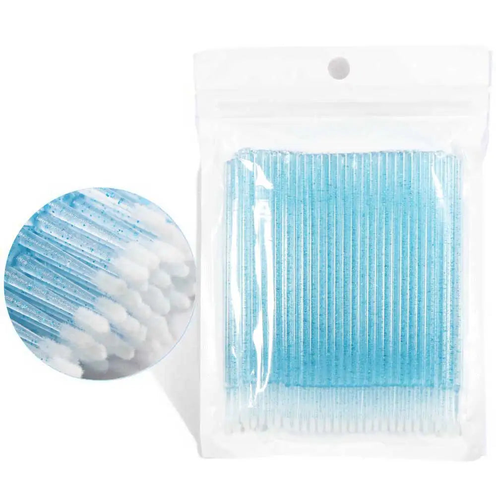 100Pcs/Bottle Eyelash Extension Cleaning Swabs Lash Lift Glue Remover Applicators Microblade Makeup Micro Brushes Tool
