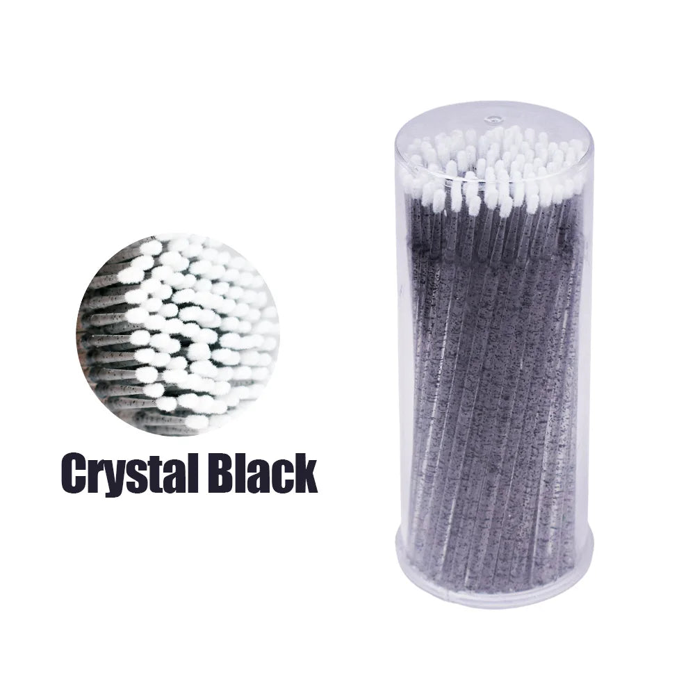 100Pcs/Bottle Eyelash Extension Cleaning Swabs Lash Lift Glue Remover Applicators Microblade Makeup Micro Brushes Tool