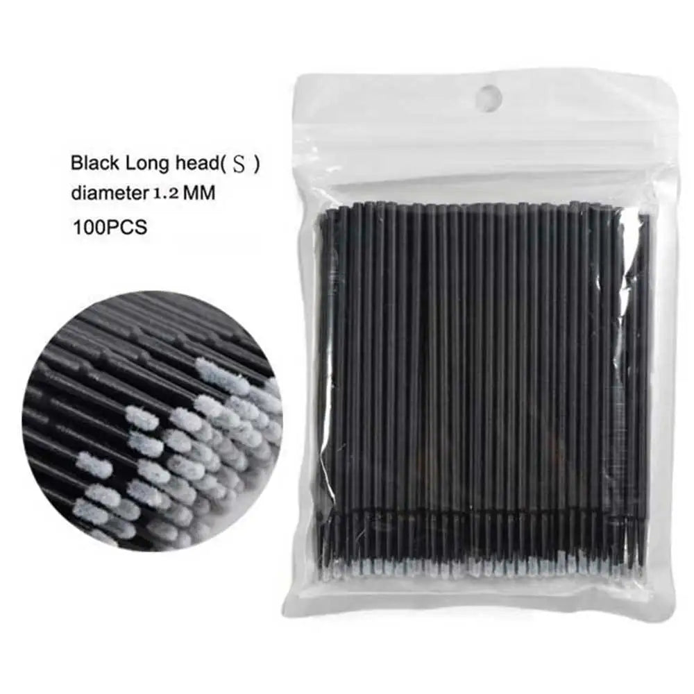 100Pcs/Bottle Eyelash Extension Cleaning Swabs Lash Lift Glue Remover Applicators Microblade Makeup Micro Brushes Tool