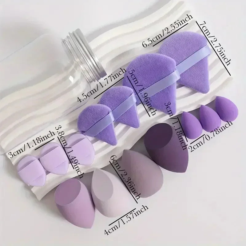 12/14Pcs Makeup Sponge Cosmetic Puff Foundation Sponges Blender Beauty Egg Powder Puffs Make up Accessories Women Makeup Tools