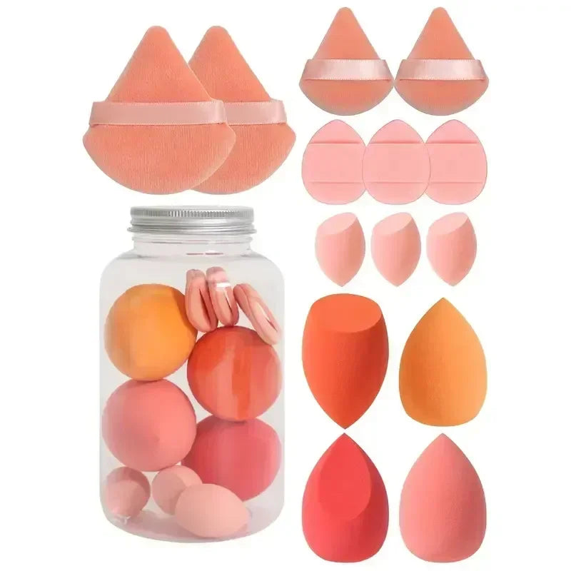 12/14Pcs Makeup Sponge Cosmetic Puff Foundation Sponges Blender Beauty Egg Powder Puffs Make up Accessories Women Makeup Tools