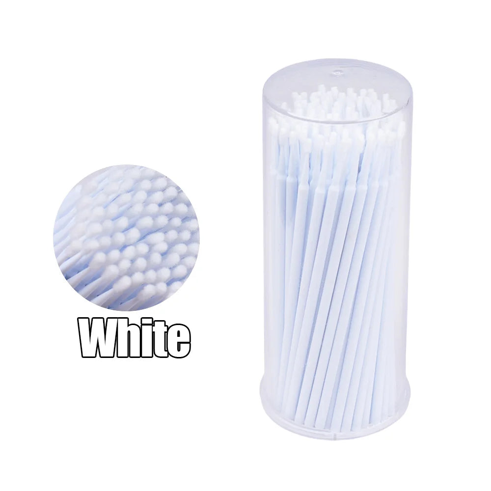 100Pcs/Bottle Eyelash Extension Cleaning Swabs Lash Lift Glue Remover Applicators Microblade Makeup Micro Brushes Tool