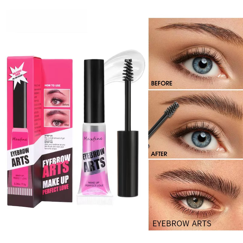 Eyebrow Gel Long-Lasting Fixed Eyebrow Waterproof Quick-Dry Hose Transparent Eyebrow Gel Makeup Eye Makeup