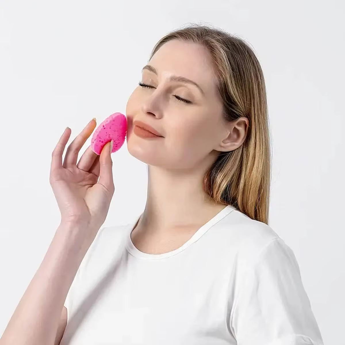 50PCS Compress Face Wash Puff Natural Wood Pulp Sponge Face Wash Puff Foaming Face Puff Cosmetic Puff Face Cleansing Sponge