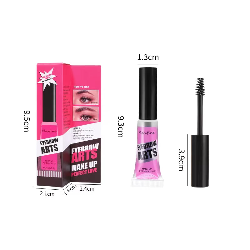 Eyebrow Gel Long-Lasting Fixed Eyebrow Waterproof Quick-Dry Hose Transparent Eyebrow Gel Makeup Eye Makeup