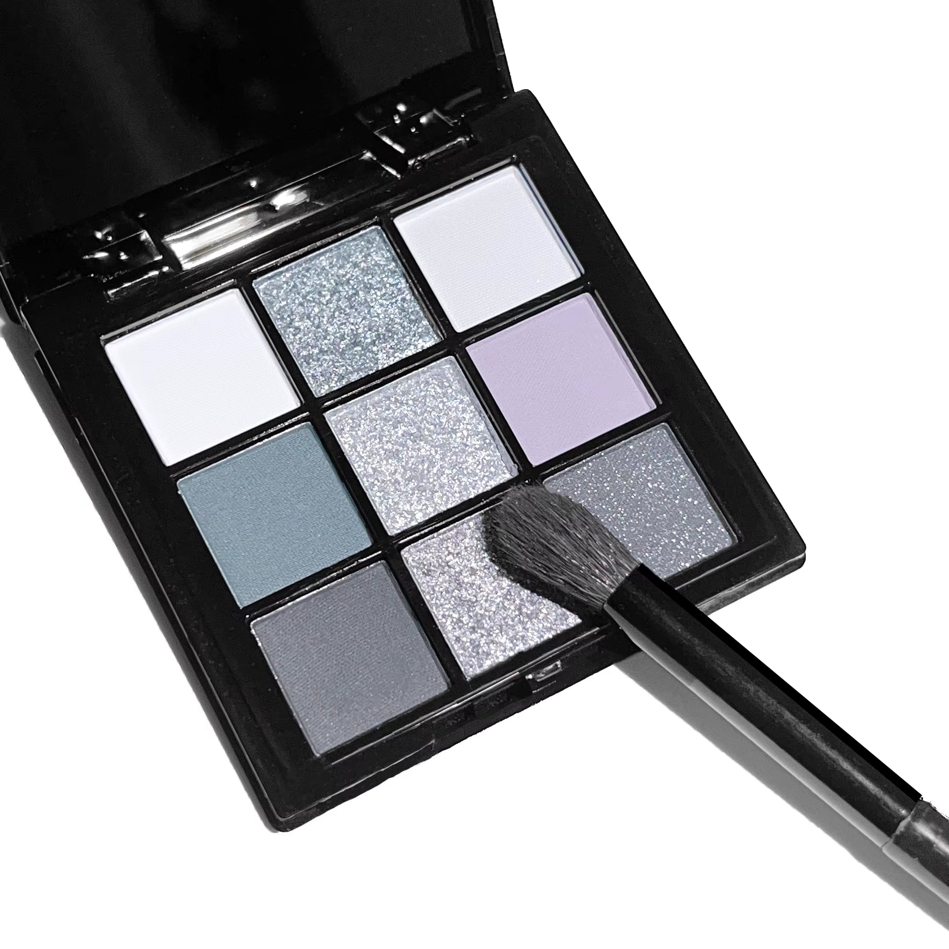 Nine-Color Eyeshadow Palette, Gray-Pink Smoky Makeup, Matte Pearlescent Silkworm Brightening Makeup