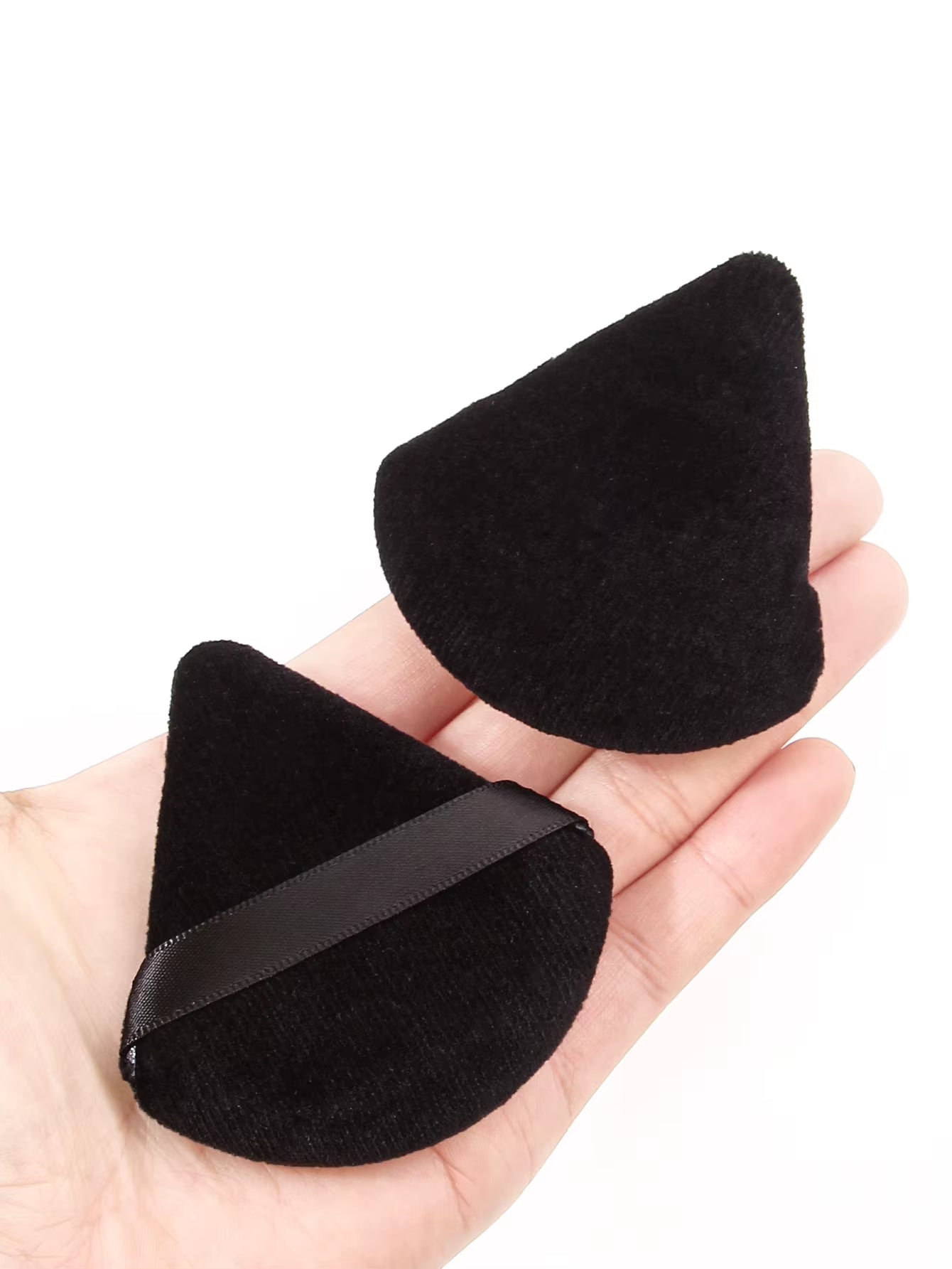 100Pcs Triangle Powder Puff for Loose Powder Liquid Cosmetic Soft Plush Powder Puff Makeup Foundation Puff Makeup Tool