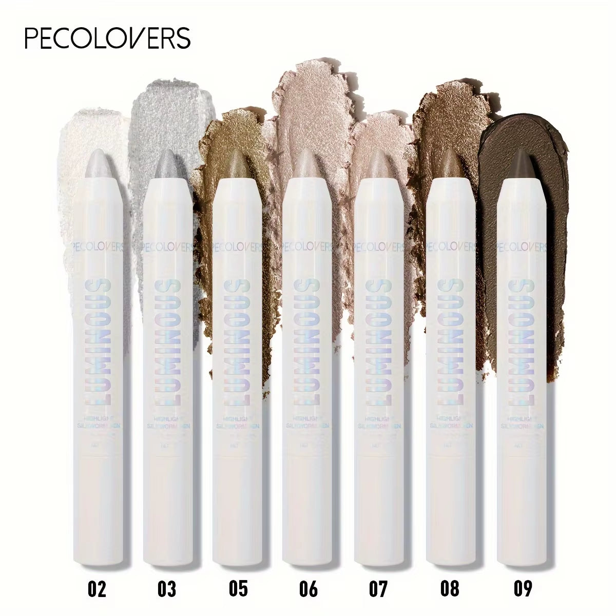 1PC Waterproof Eyeshadow Sticks Long Lasting High Pigmented Shimmer Glitter and Matte Neutral Brown Eyeshadow Pencil Crayon